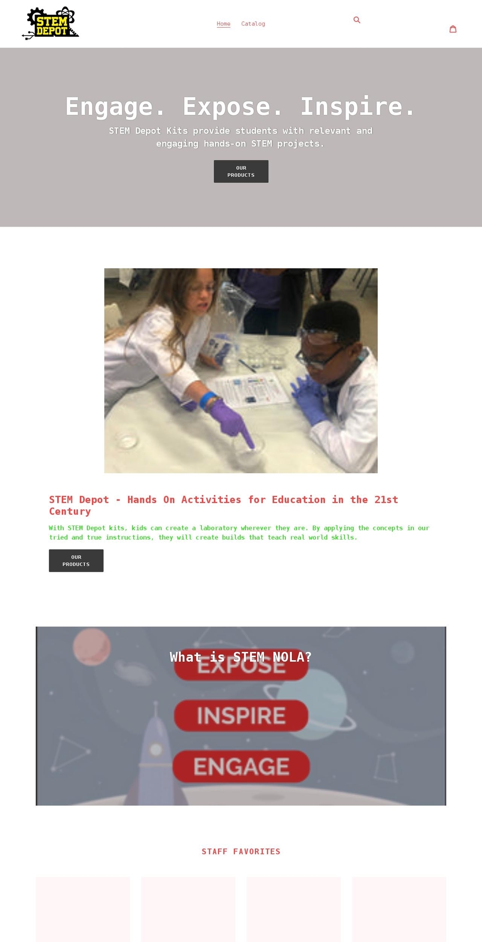 stemdepot.com shopify website screenshot