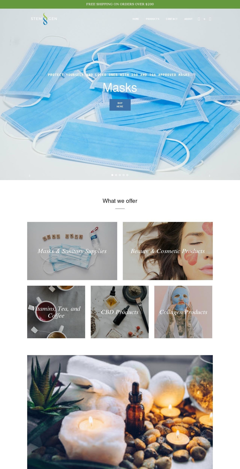 stemgenclinic.com shopify website screenshot