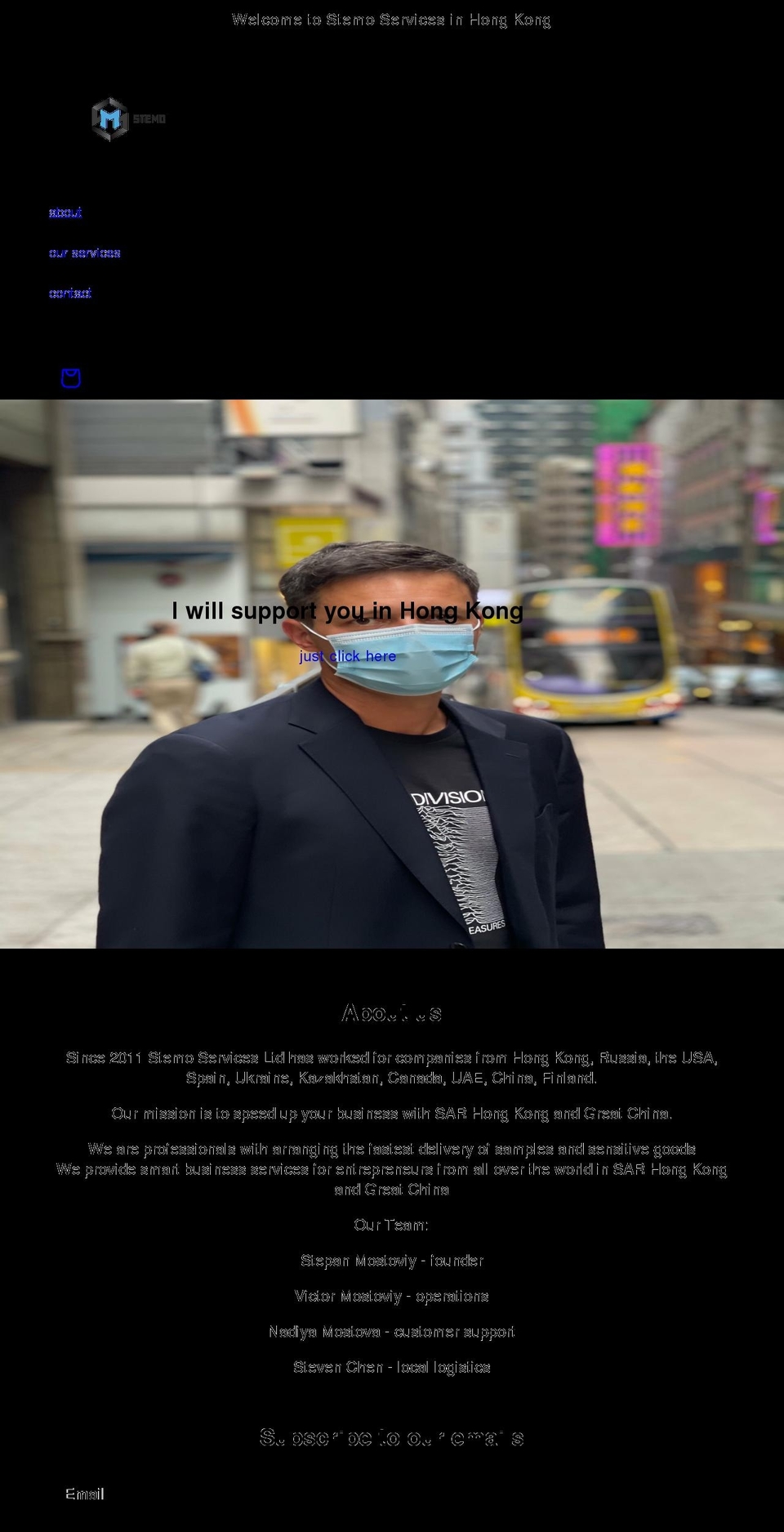 stemoservices.com shopify website screenshot