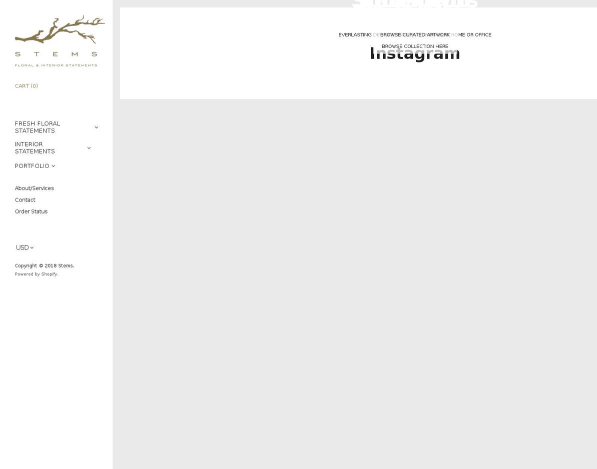 stemsfloralboutique.com — Shopify storefront screenshot