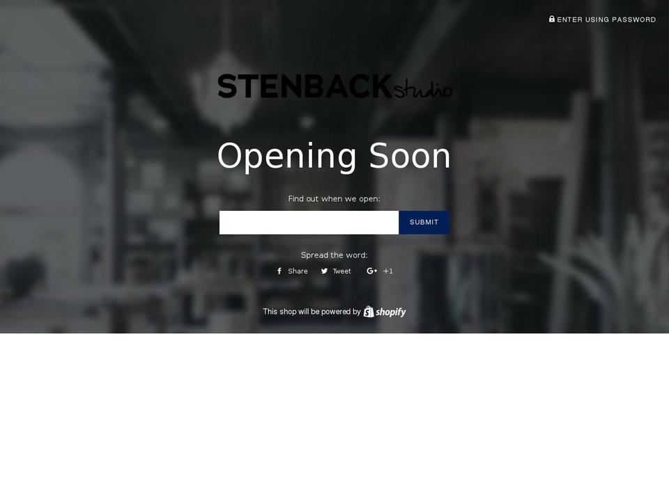 stenbackstudio.com shopify website screenshot
