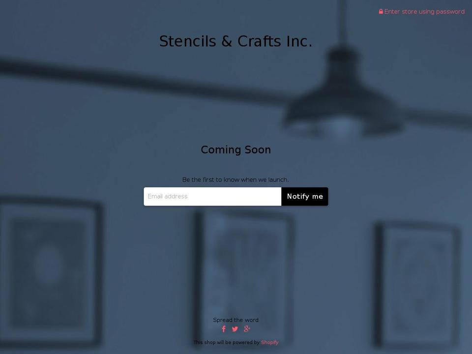stencilsandcraftsinc.com — Shopify storefront screenshot
