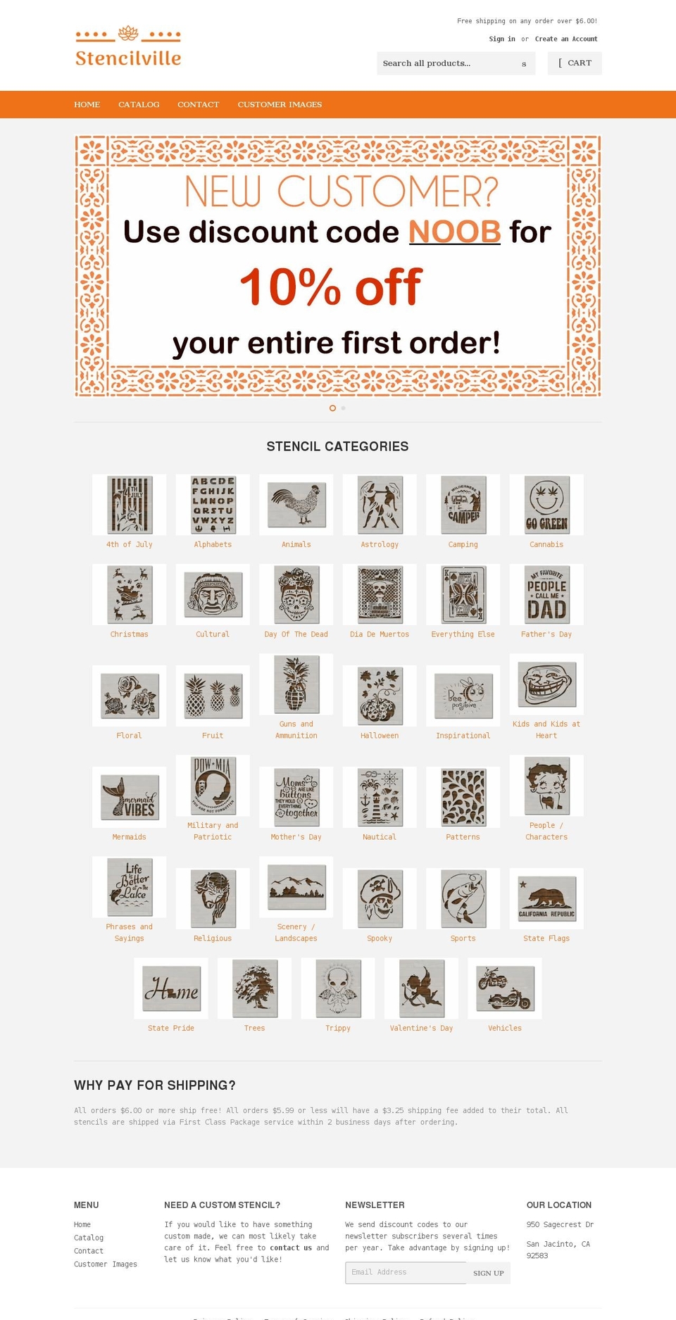 stencilville.com shopify website screenshot
