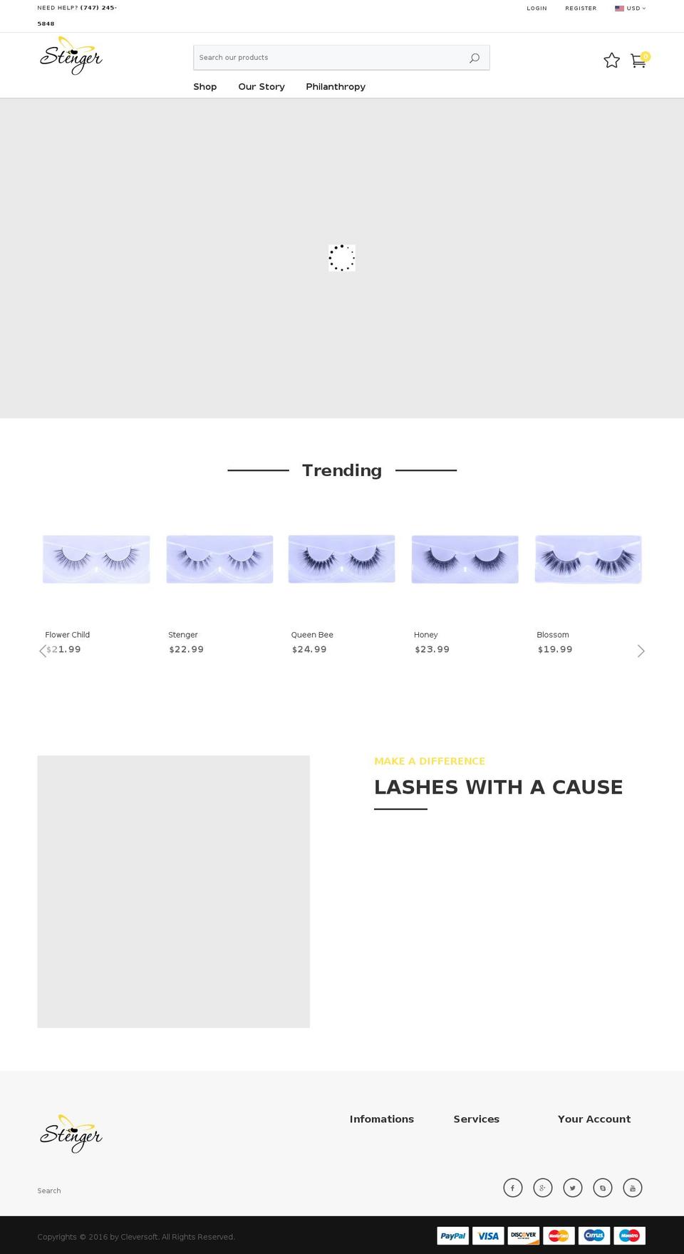 stengerbeauty.com — Shopify storefront screenshot