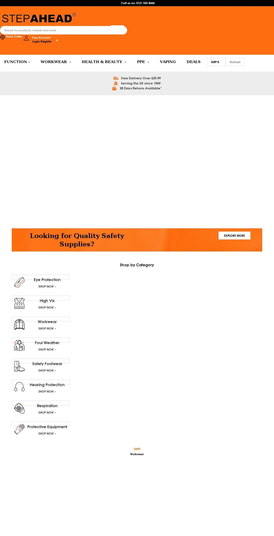 step-ahead.co.uk shopify website screenshot