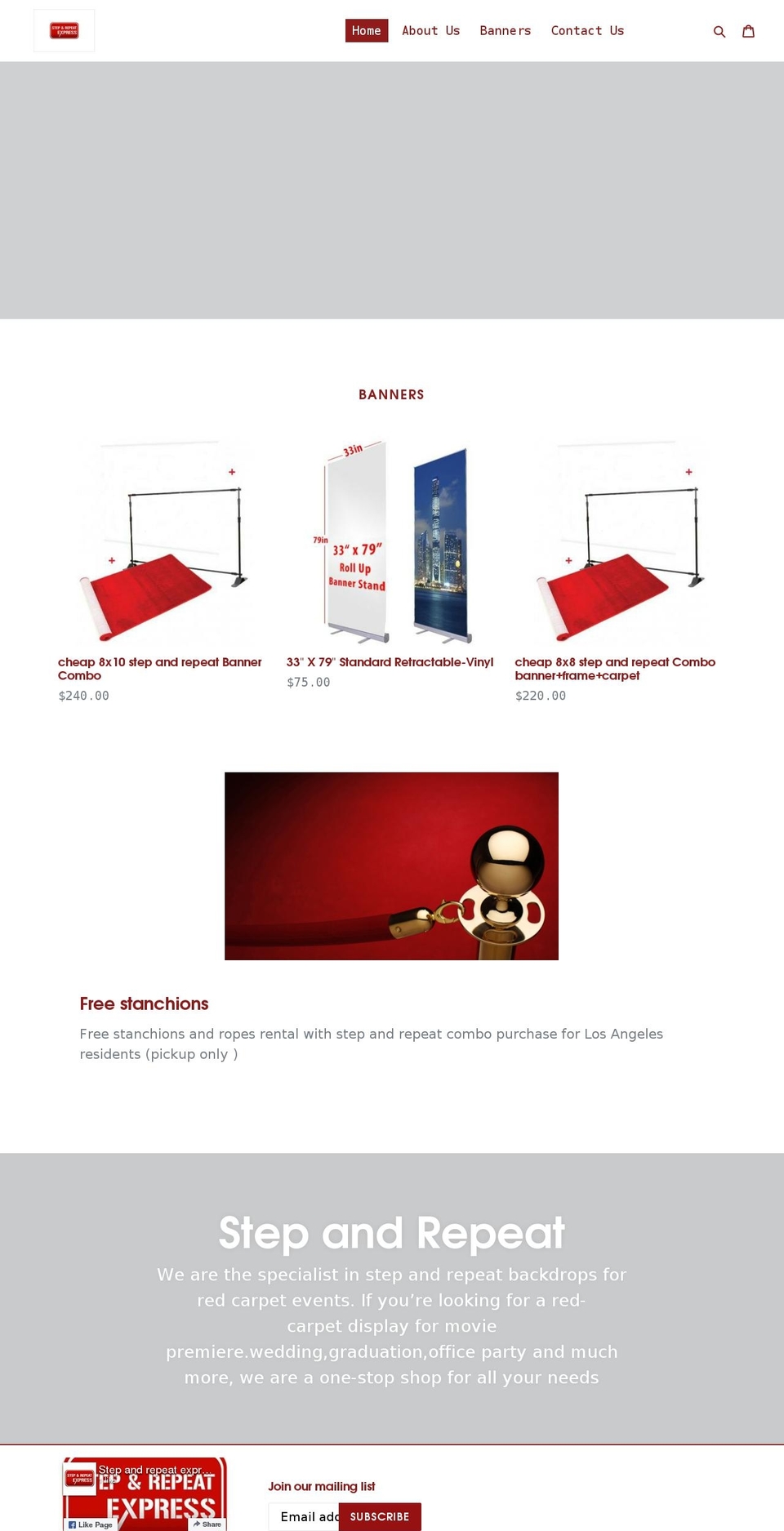 stepandrepeatexpress.com — Shopify storefront screenshot