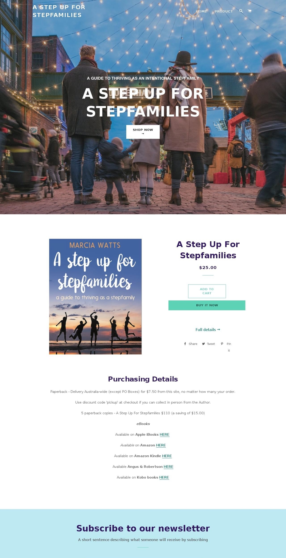 stepfamilies.com.au shopify website screenshot