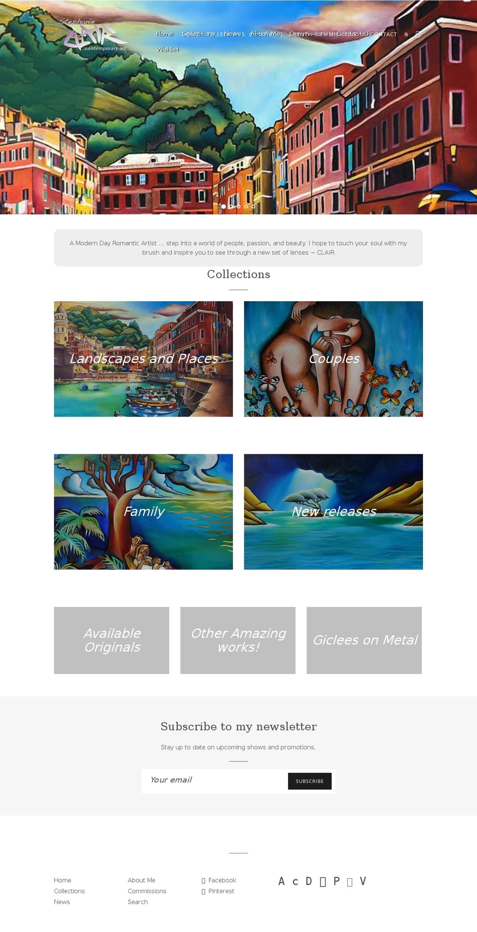 stephanie-clair-fine-art.myshopify.com shopify website screenshot