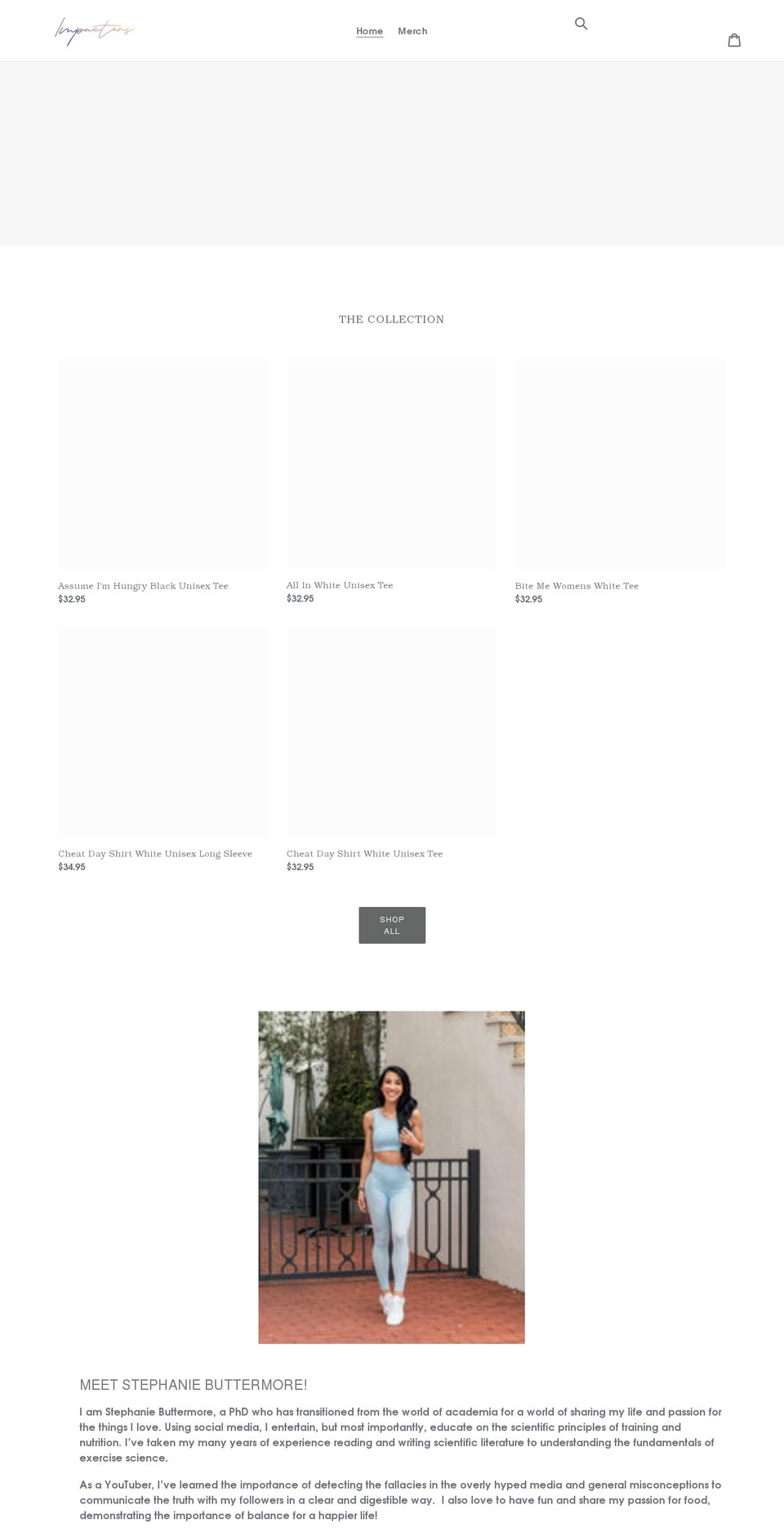 stephaniebuttermoreshop.com shopify website screenshot