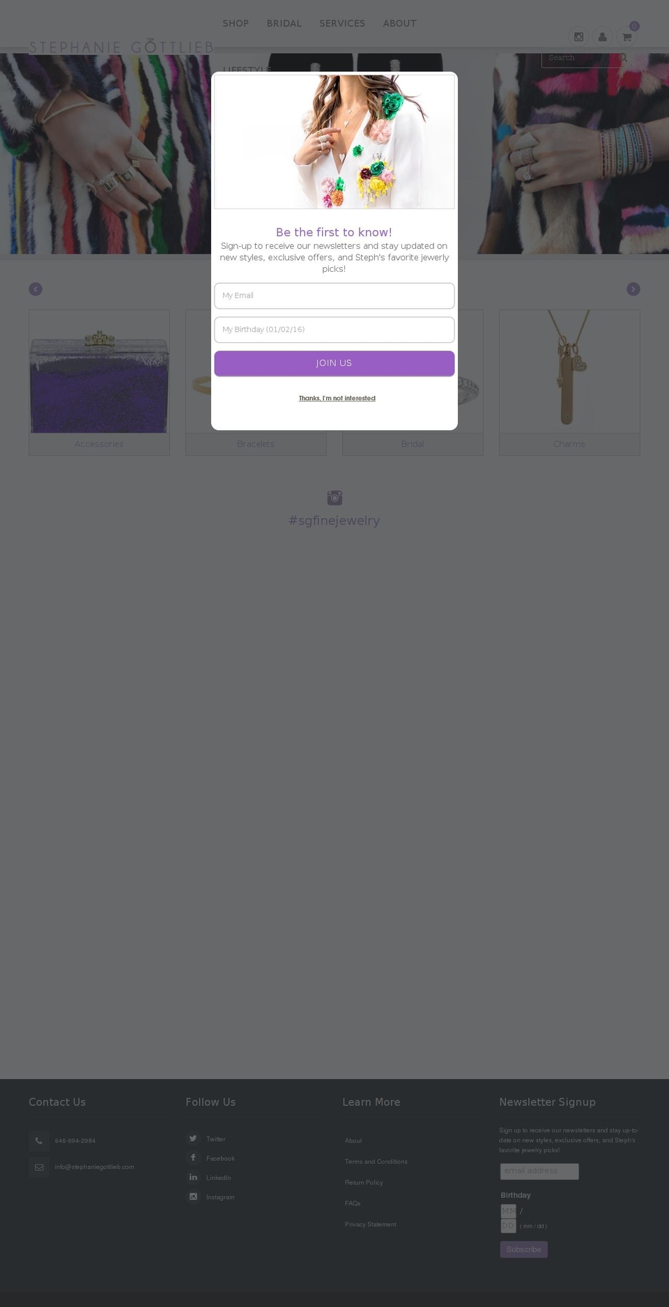 funity Shopify theme site example stephaniegottlieb.com