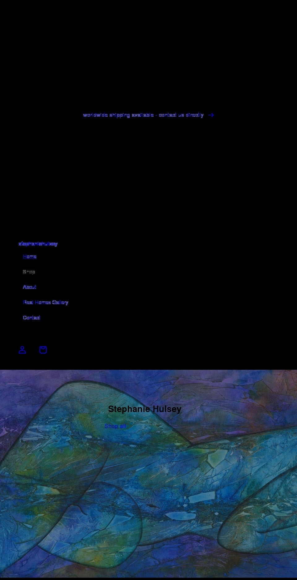 stephaniehulsey.com shopify website screenshot