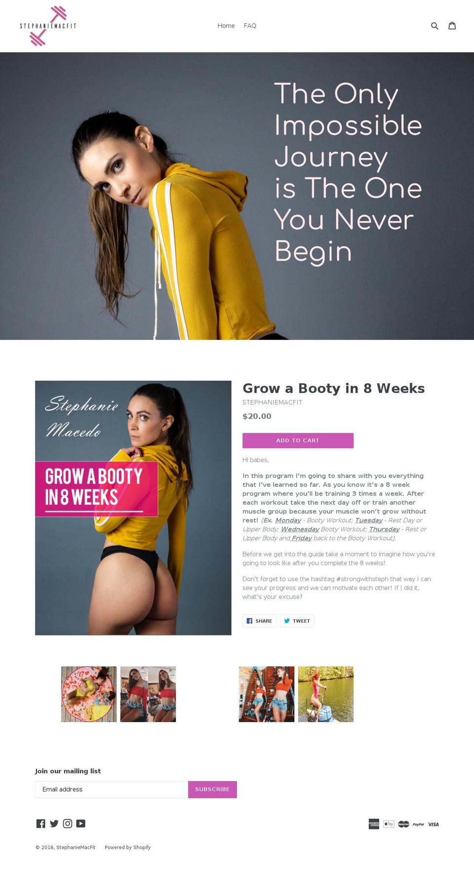 stephaniemacfit.com — Shopify storefront screenshot