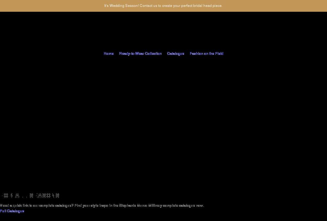 stephaniemunromillinery.com shopify website screenshot