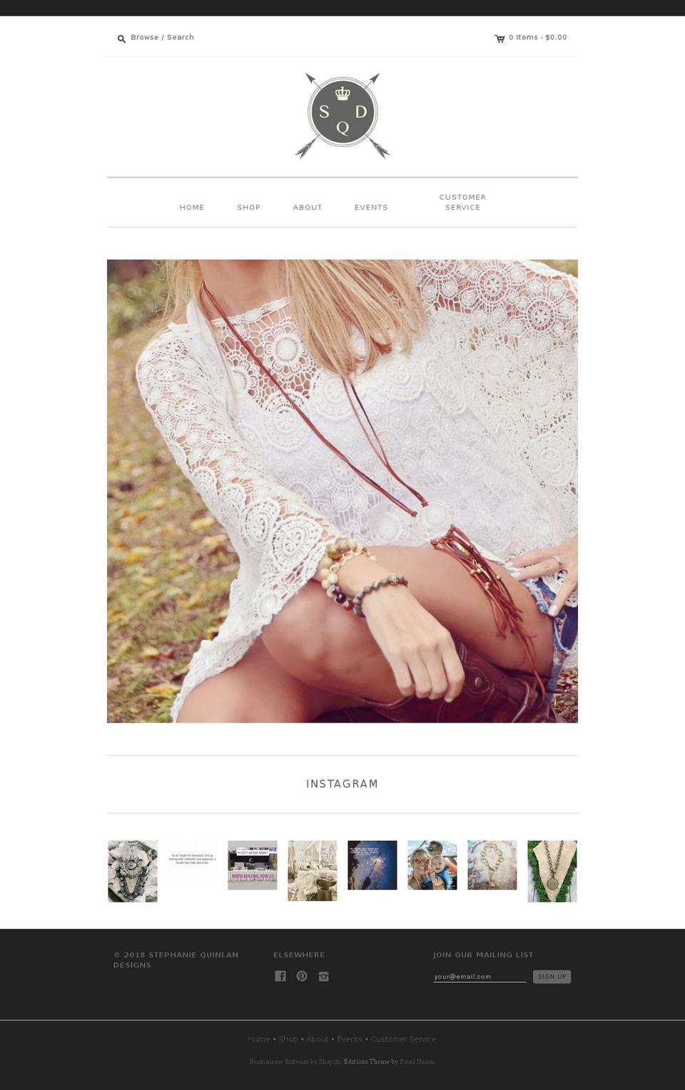 stephaniequinlan.com — Shopify storefront screenshot