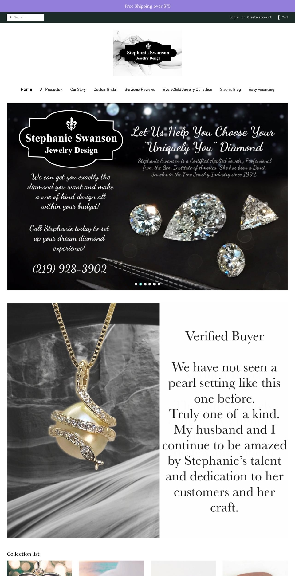 stephanieswansondesigns.com shopify website screenshot