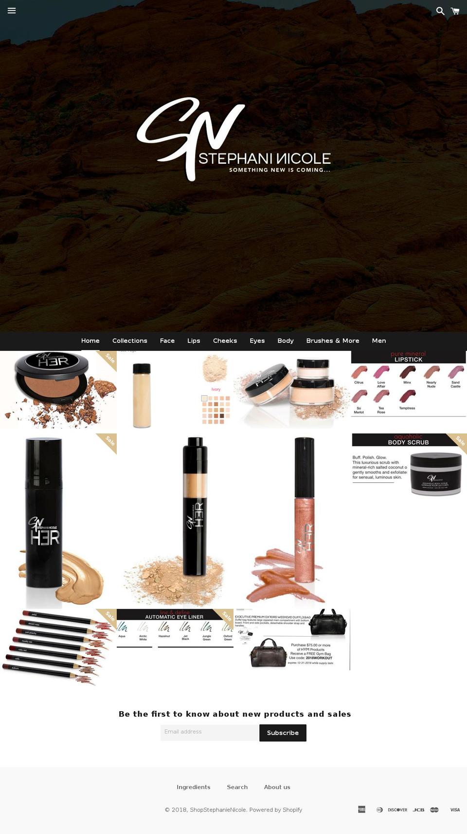 stephaninicolecosmetics.com — Shopify storefront screenshot