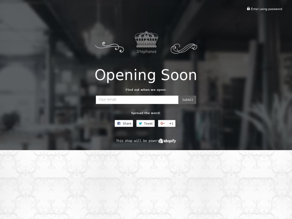 stephanosdesign.com shopify website screenshot