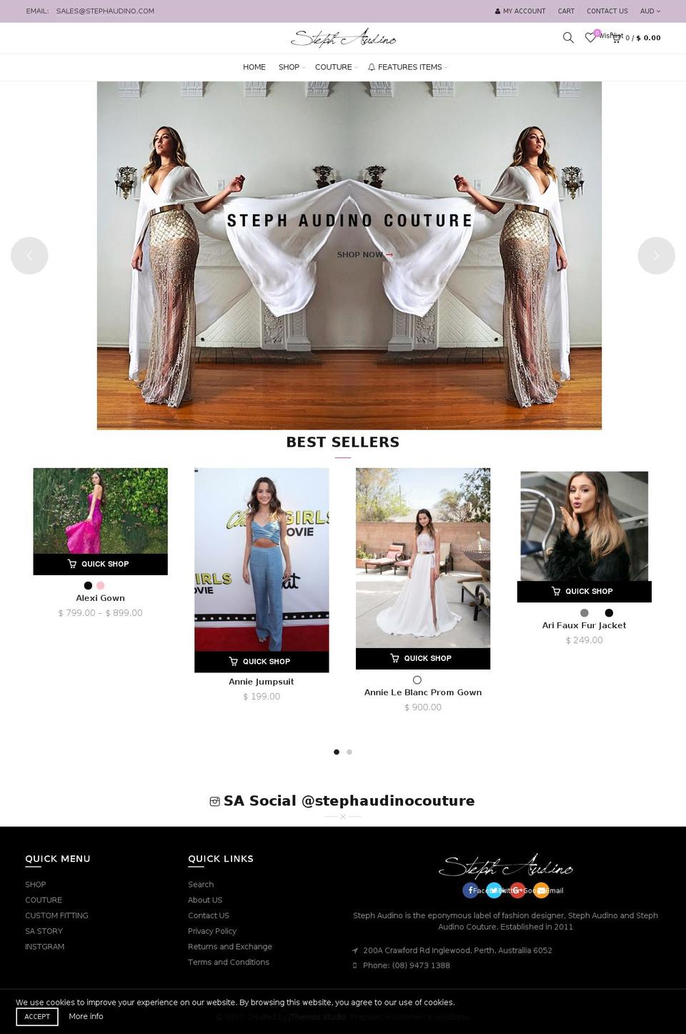 stephaudino.com shopify website screenshot