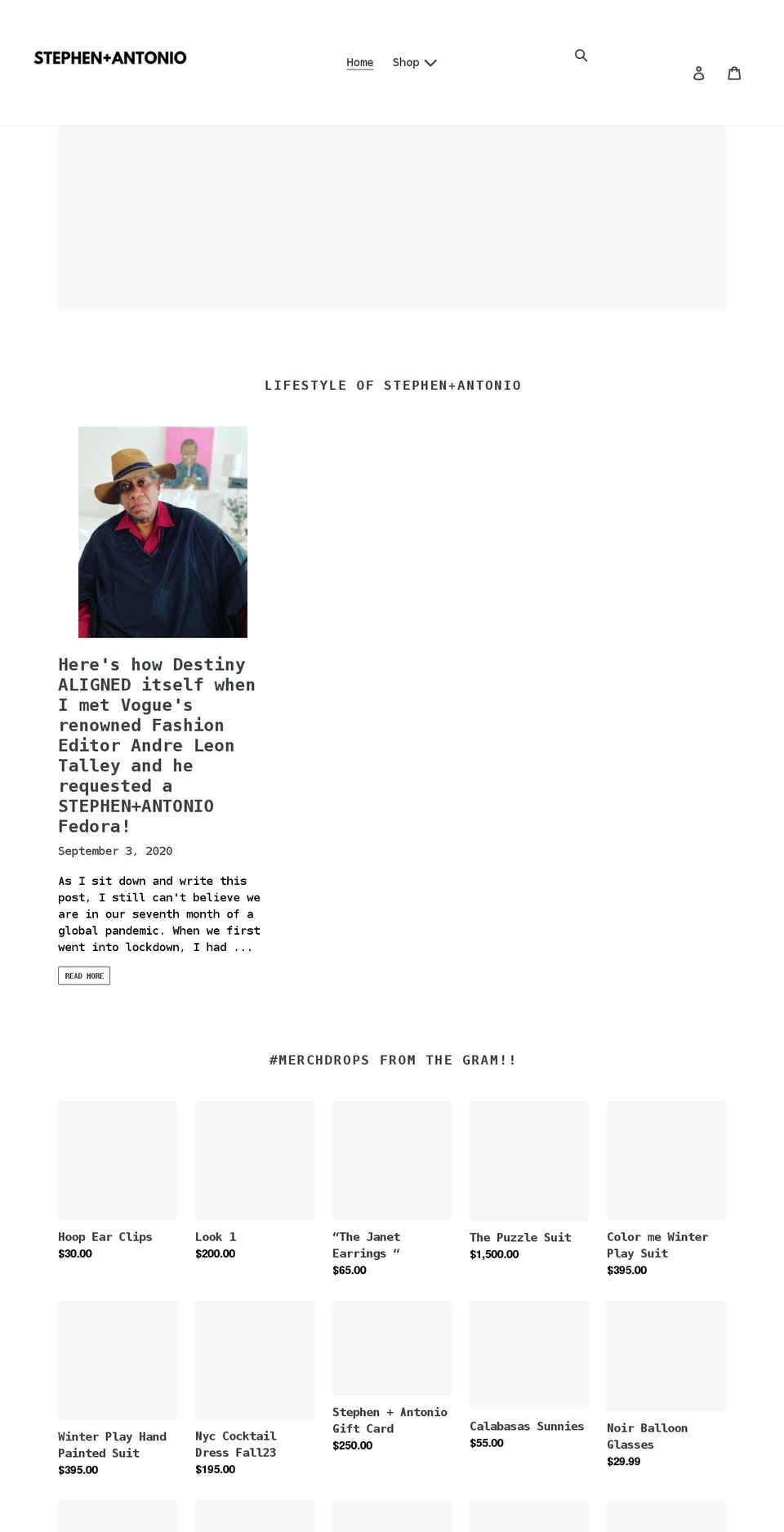 stephenantonio.com shopify website screenshot