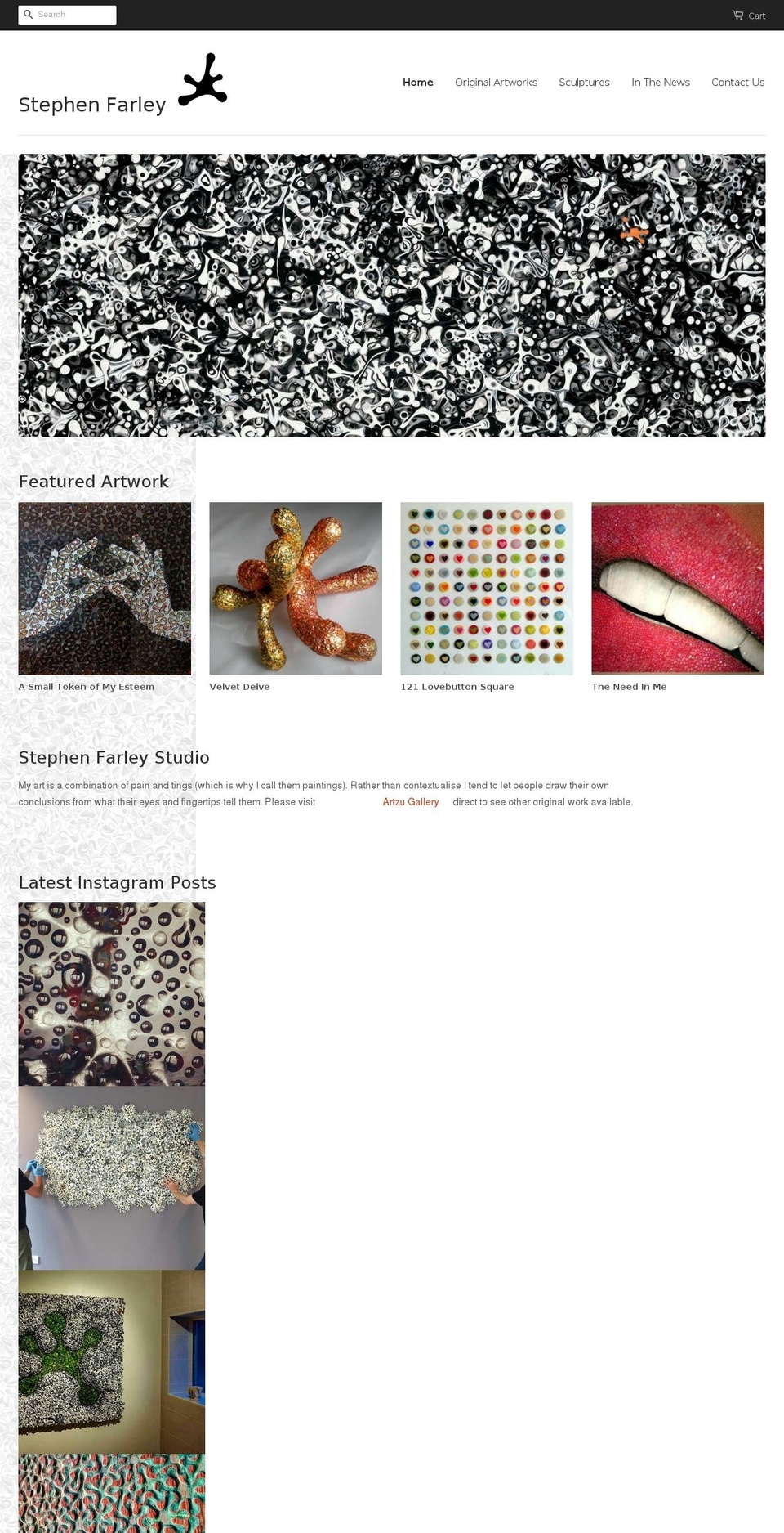 stephenfarley.studio shopify website screenshot