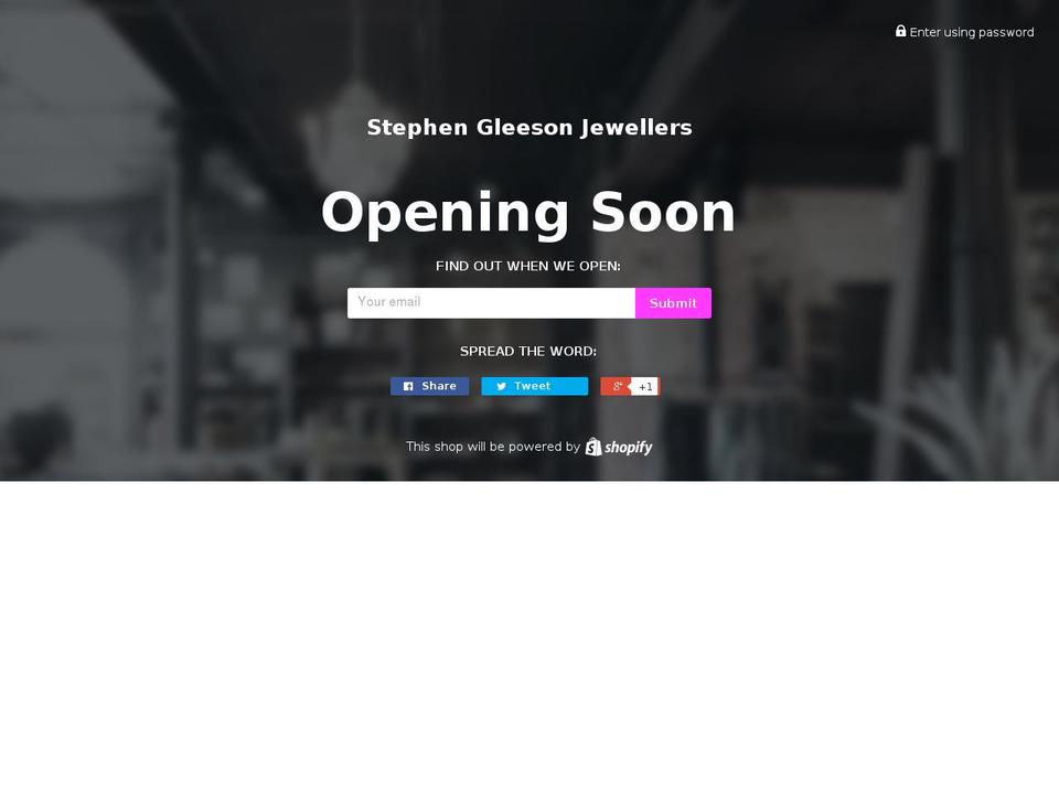 stephengleesonjewellers.com shopify website screenshot