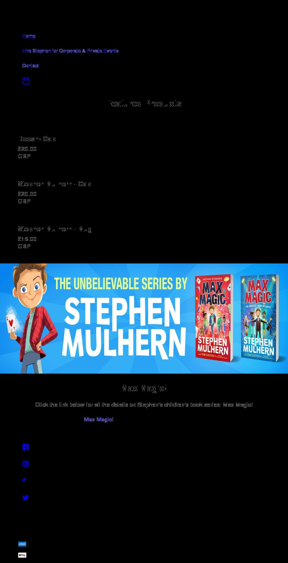 stephenmulhern.co.uk shopify website screenshot