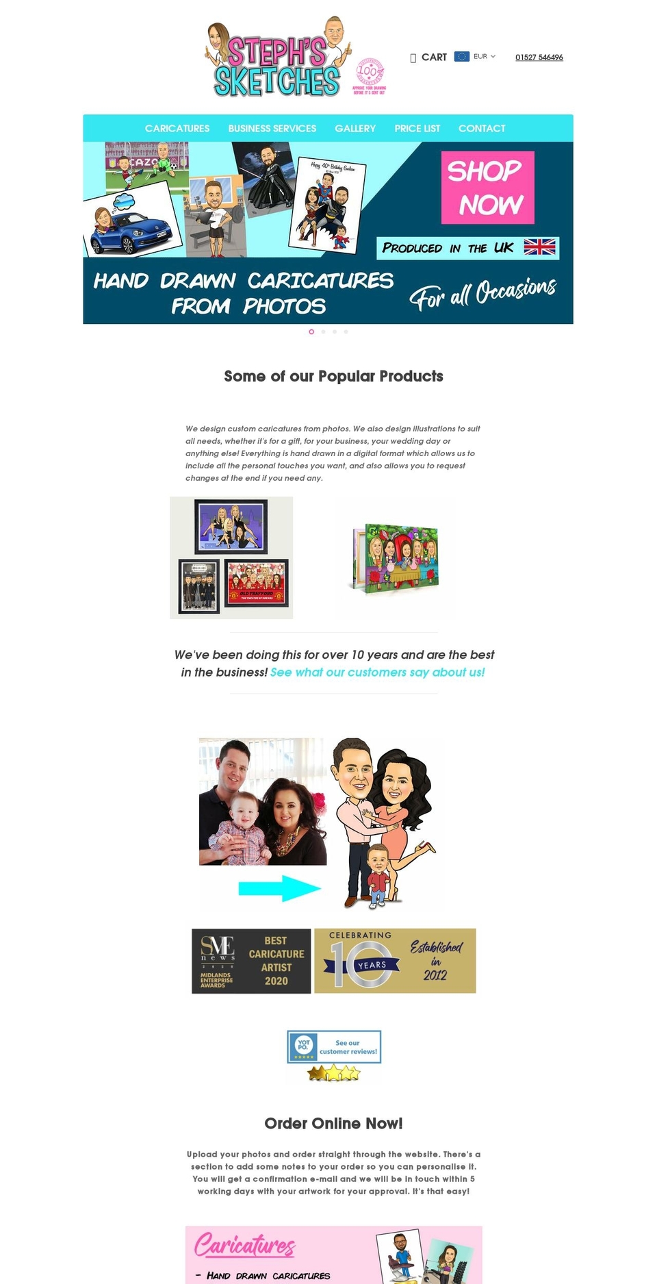 stephssketches.co.uk shopify website screenshot