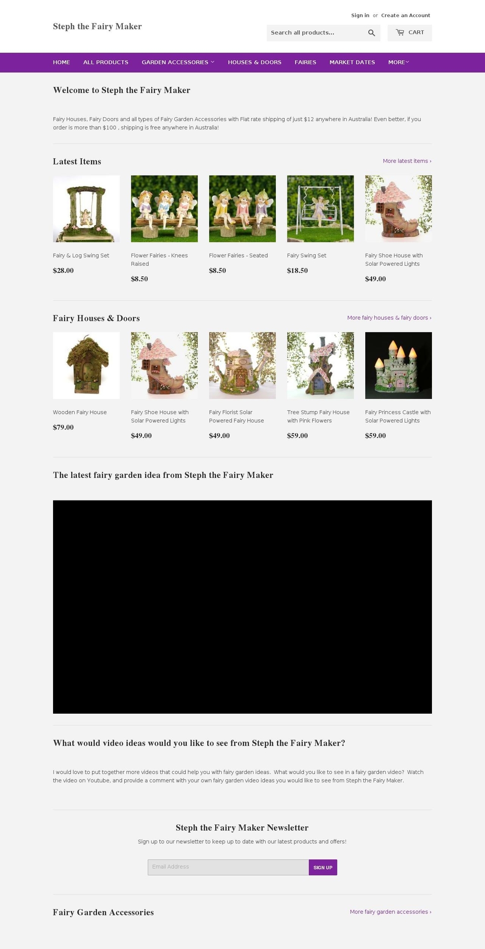 stephthefairymaker.com shopify website screenshot