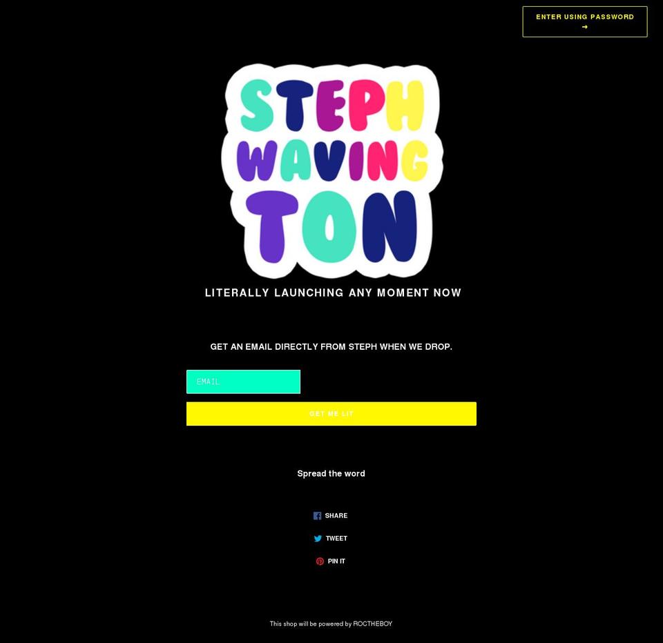 stephwavington.com shopify website screenshot