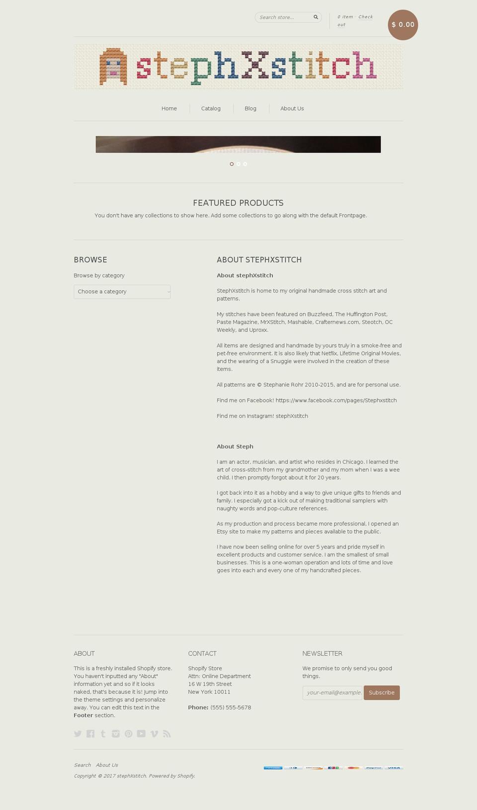 stephxstitch.com shopify website screenshot