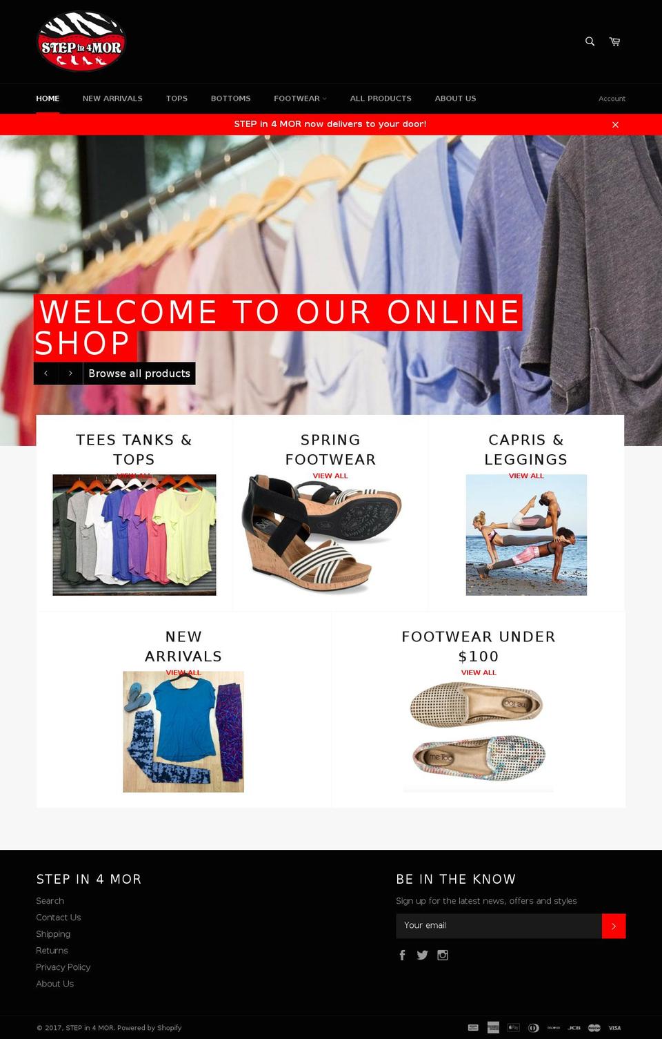 stepin4mor.com shopify website screenshot