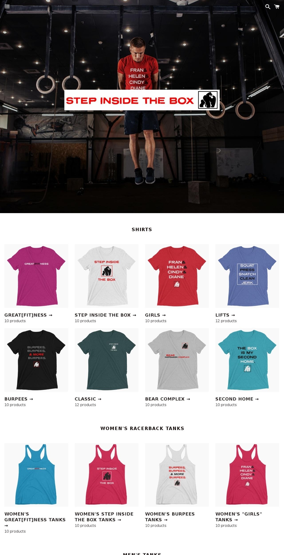 stepinsidethebox.com — Shopify storefront screenshot