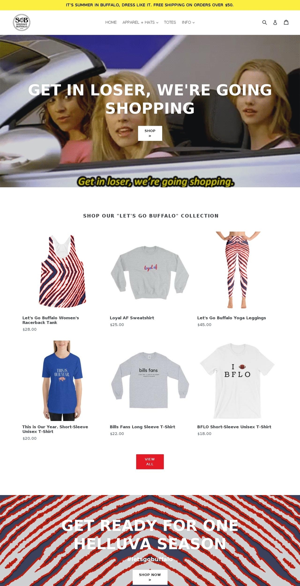 stepoutbuffaloshop.com — Shopify storefront screenshot