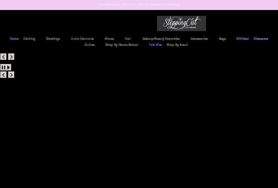 stepping-out.com.au shopify website screenshot