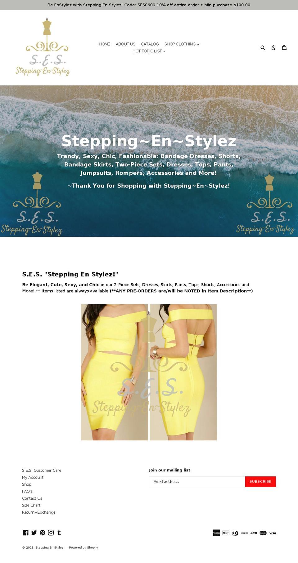 steppingenstylez.com — Shopify storefront screenshot