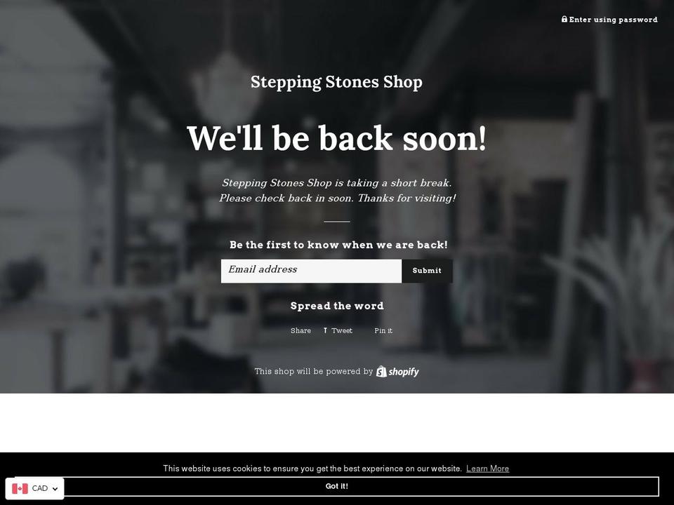 steppingstonesshop.com — Shopify storefront screenshot