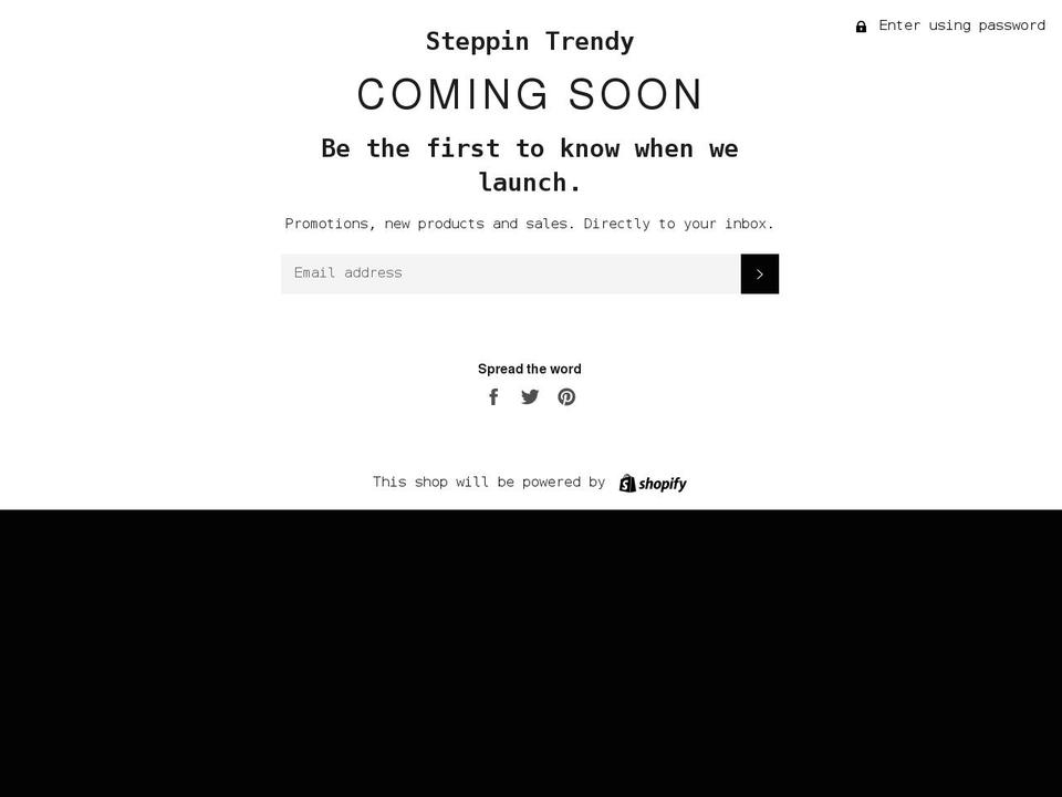 steppintrendy.co.uk shopify website screenshot