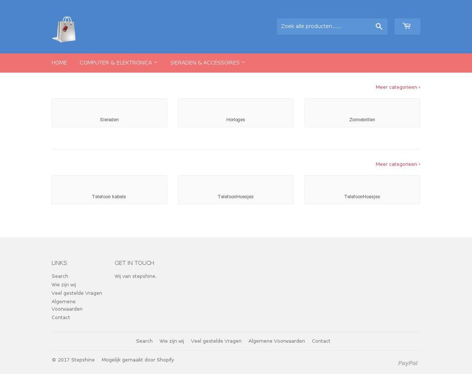 stepshine.com shopify website screenshot