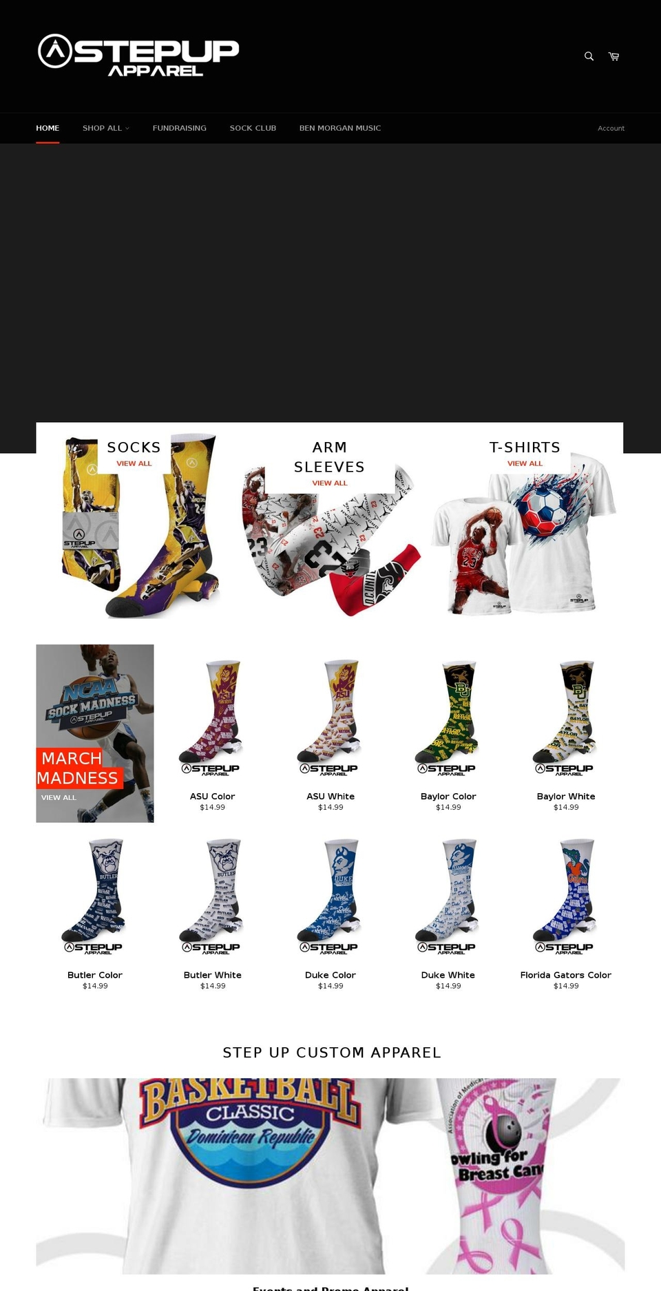stepupapparel.com shopify website screenshot