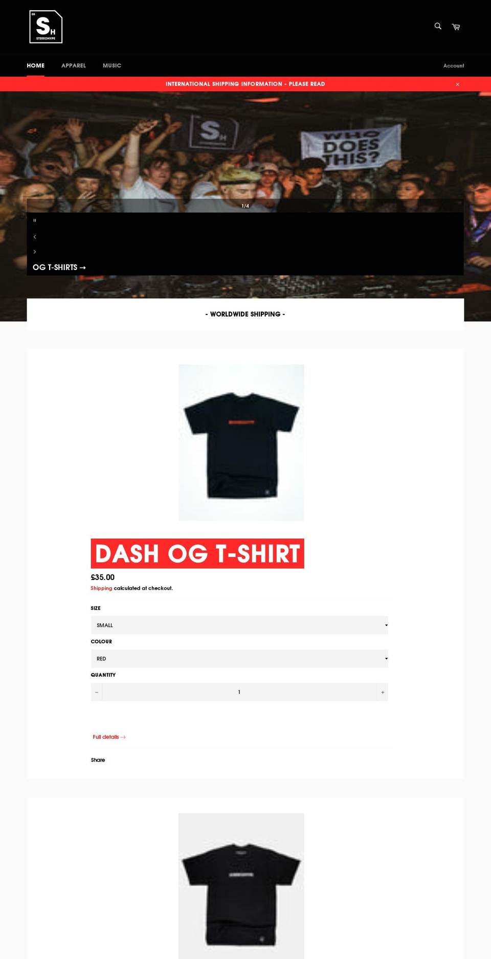 stereohype.global shopify website screenshot