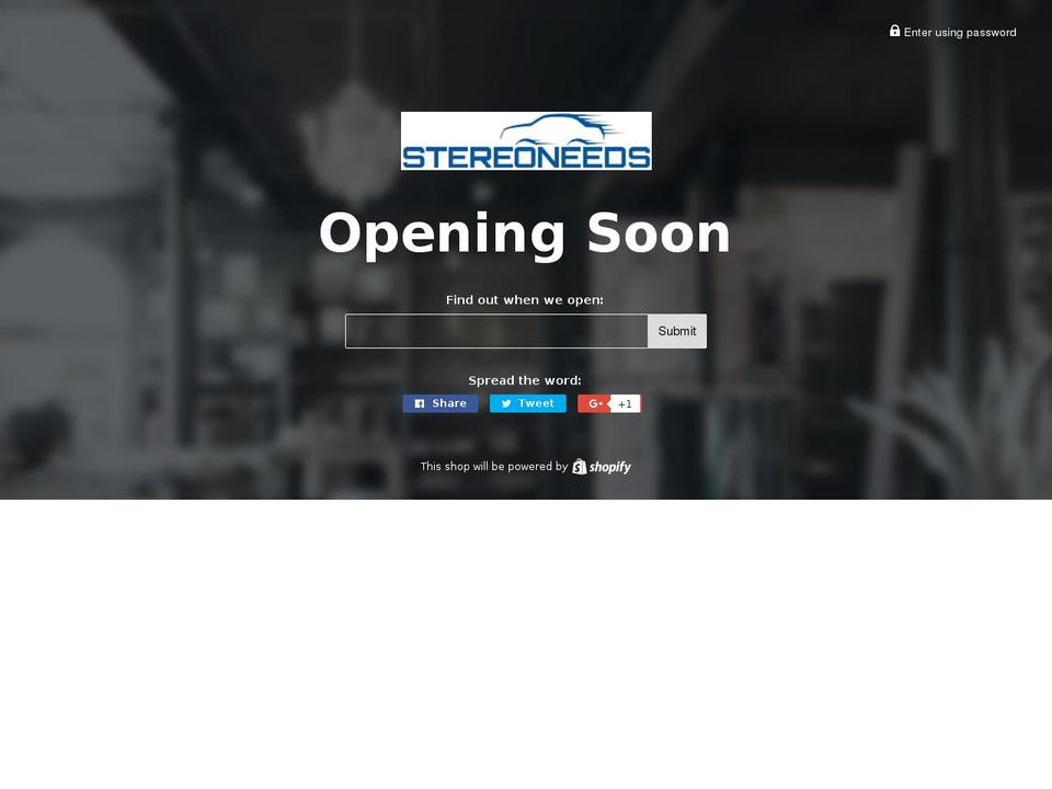 stereoneeds.com shopify website screenshot