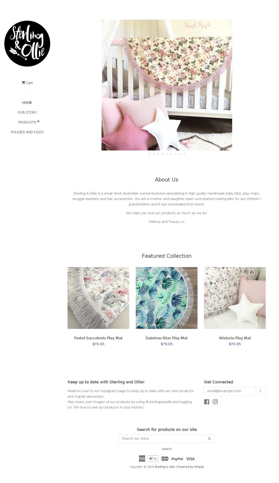 sterlingandollie.com — Shopify storefront screenshot
