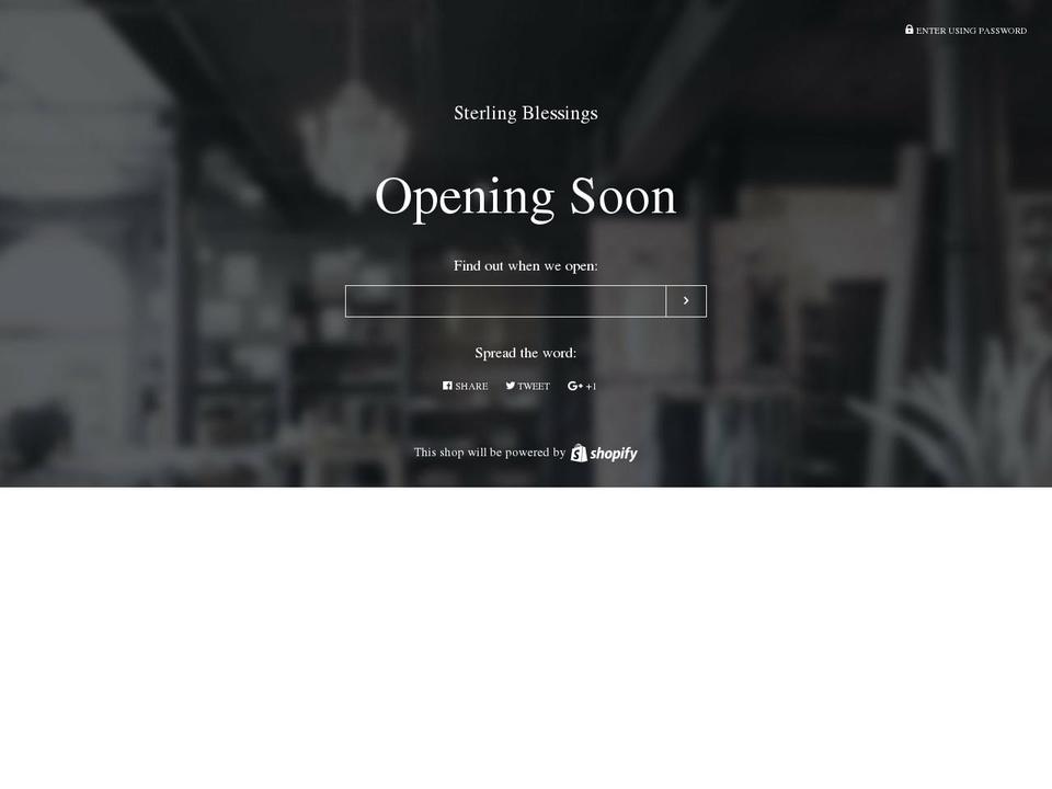 sterlingblessings.com — Shopify storefront screenshot