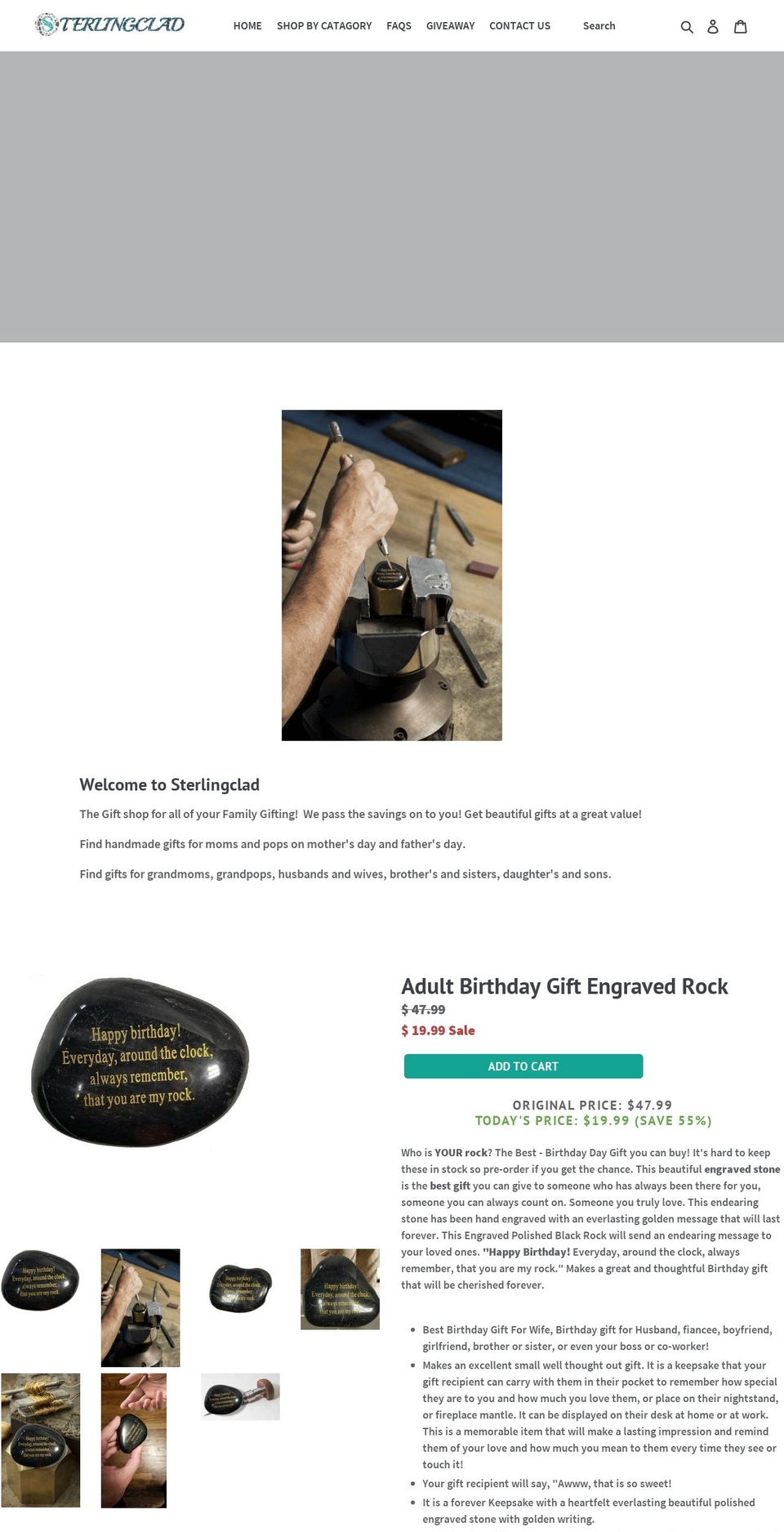 sterlingclad.com — Shopify storefront screenshot