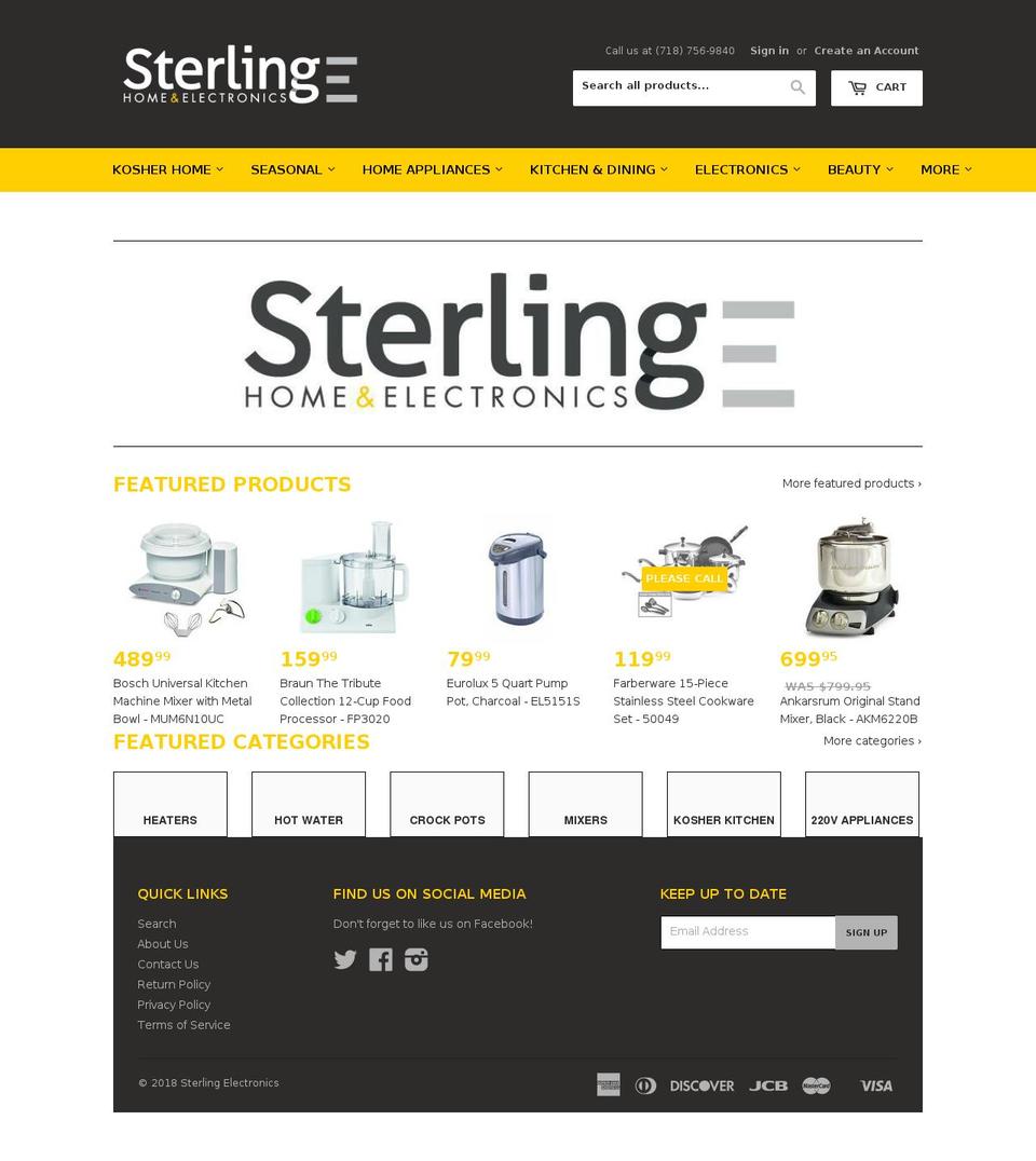 sterlingelectronic.com — Shopify storefront screenshot