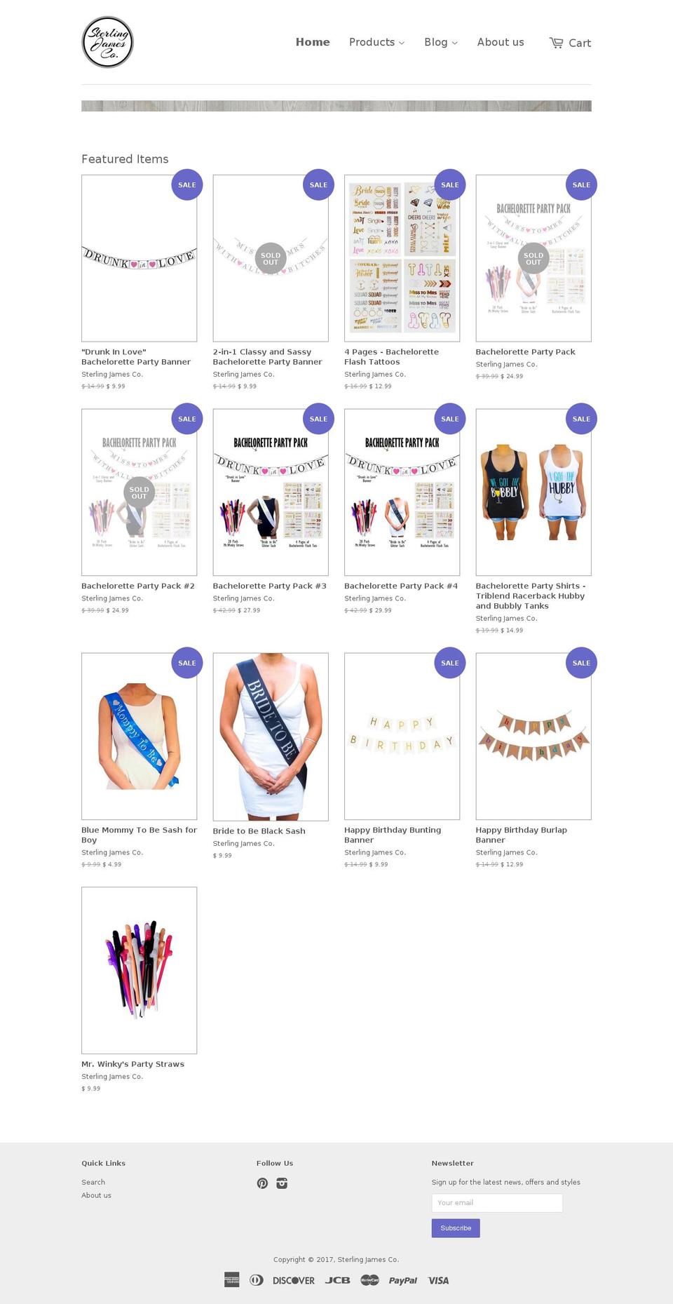 sterlingjamesco.com shopify website screenshot