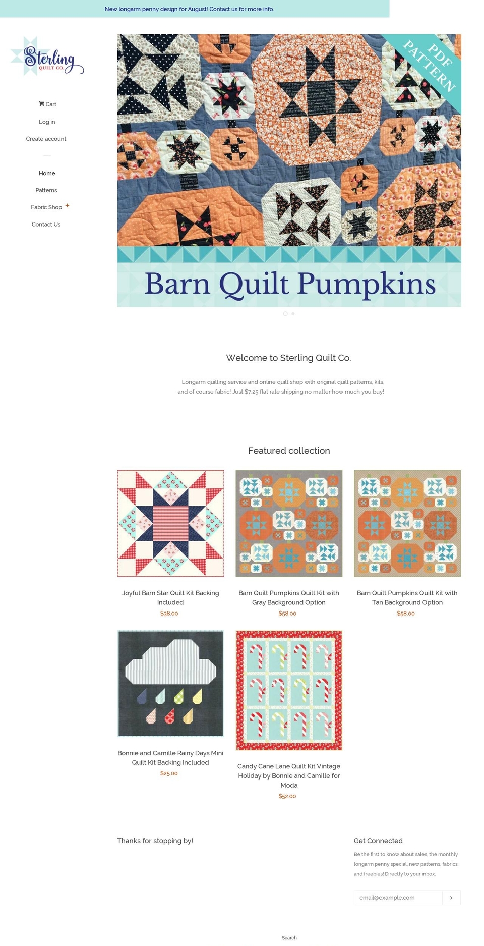 sterlingquiltcompany.com — Shopify storefront screenshot