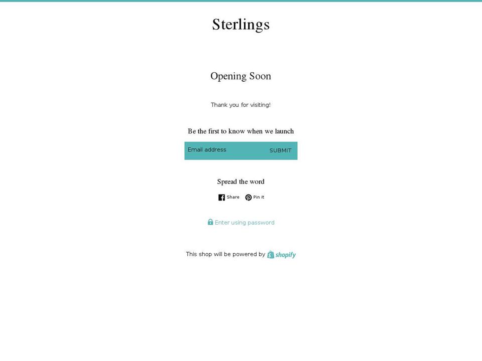 sterlings-apparel.com — Shopify storefront screenshot