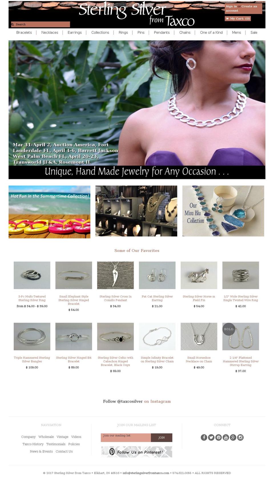 Canopy Shopify theme site example sterlingsilverfromtaxco.com
