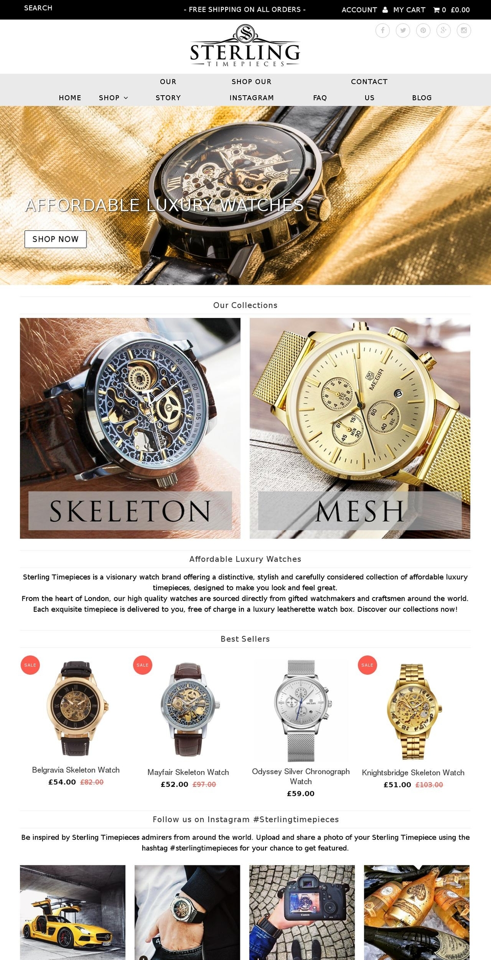 sterlingtimepieces.com shopify website screenshot